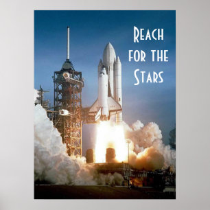 Póster Lanzamiento de cohete Alcance de las estrellas