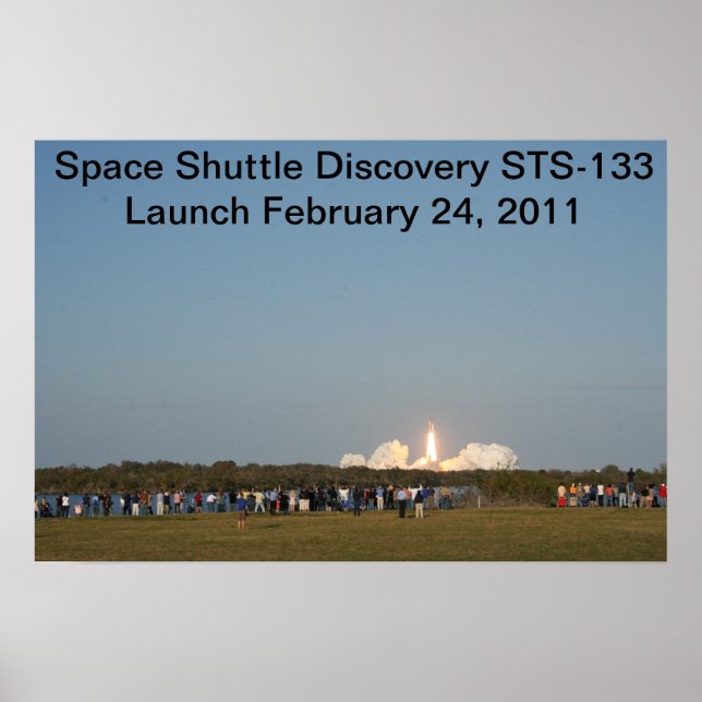 Póster Lanzamiento de Discovery STS-133 (Frente)