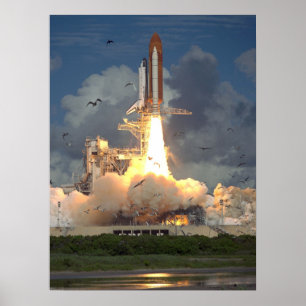 Póster Lanzamiento de Endeavor del Transbordador Espacial