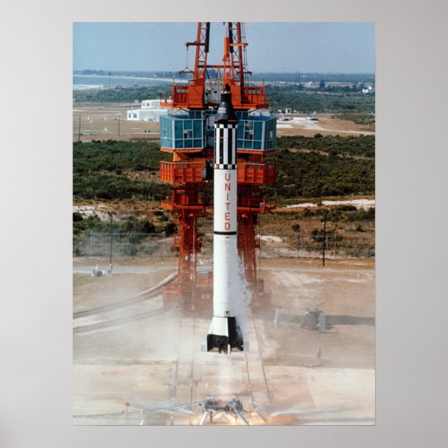 Póster Lanzamiento de Freedom 7 (Mercury Redstone 3) (Frente)