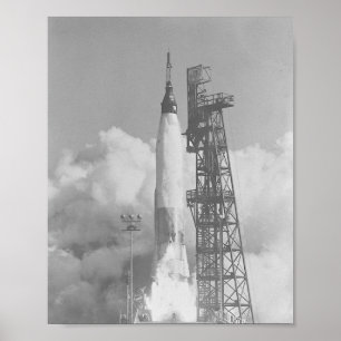 Póster Lanzamiento de la Amistad 7 (Mercury Atlas 6)