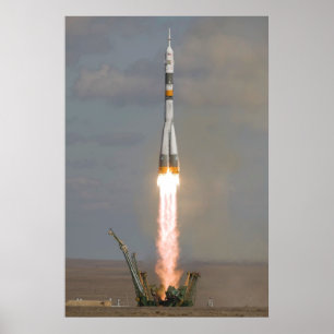 Póster Lanzamiento de Soyuz TMA-13 Soyuz-FG Expedition 18