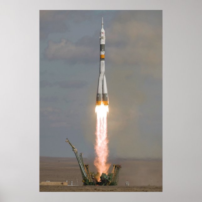 Póster Lanzamiento de Soyuz TMA-13 Soyuz-FG Expedition 18 (Frente)