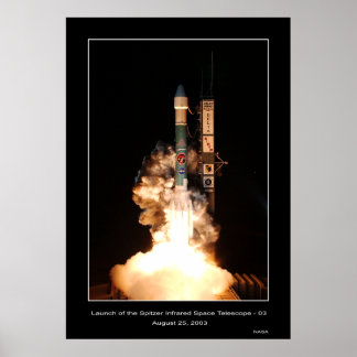 Póster Lanzamiento del telescopio espacial por infrarrojo