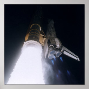 Póster Lanzamiento del transbordador espacial Atlantis (S