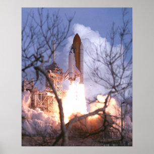 Póster Lanzamiento del transbordador espacial Atlantis (S
