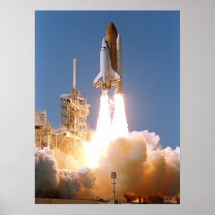 Póster Lanzamiento del transbordador espacial Atlantis (S