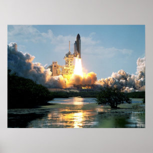 Póster Lanzamiento del transbordador espacial Atlantis (S