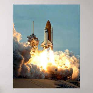 Póster Lanzamiento del transbordador espacial Columbia (S