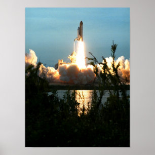 Póster Lanzamiento del transbordador espacial Columbia (S