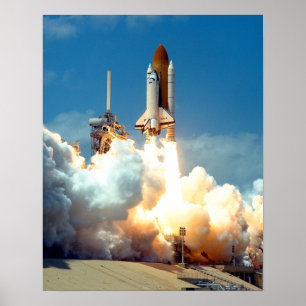 Póster Lanzamiento del transbordador espacial Columbia (S