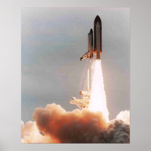 Póster Lanzamiento del transbordador espacial Columbia (S