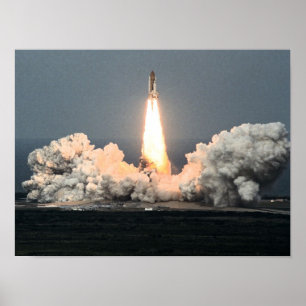 Póster Lanzamiento del transbordador espacial Columbia (S