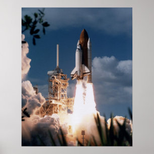 Póster Lanzamiento del transbordador espacial Columbia (S