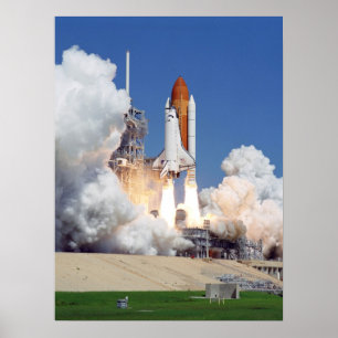 Póster Lanzamiento del transbordador espacial la