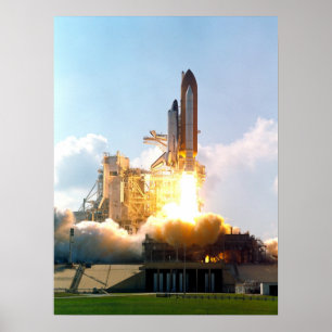 Póster Lanzamiento del transbordador espacial la