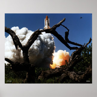 Póster Lanzamiento del transbordador espacial STS-83