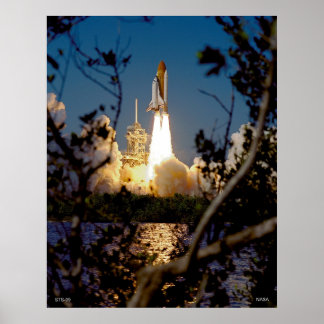 Póster Lanzamiento del transbordador espacial STS-99