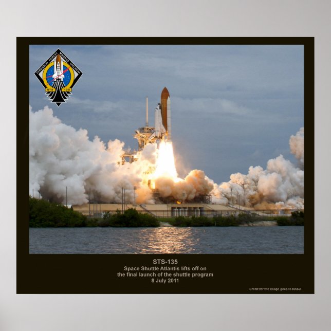 Póster Lanzamiento final del transbordador espacial STS-1 (Frente)