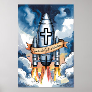 Póster Lanzarse en la aventura de Dios guardería cristian