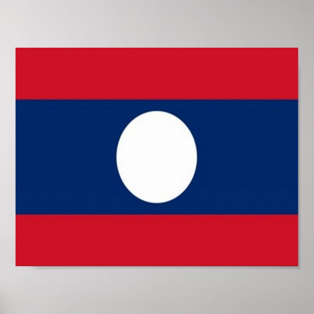 Póster Laos - Bandera - (Frente)