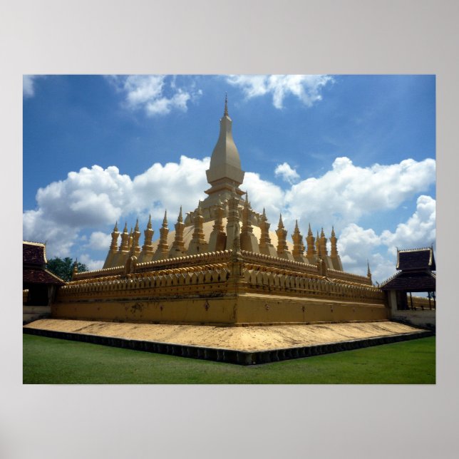 Póster laos golden stupa (Frente)