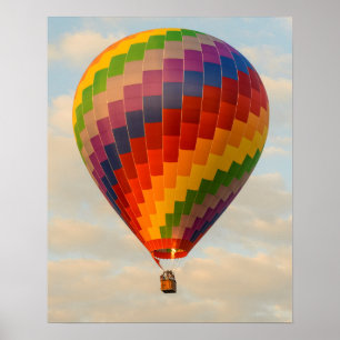 Póster Laos, Vang Vieng. Globo aerostático