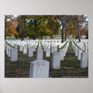 Póster Lápidas mortuorias de la caída 2013 del cementerio
