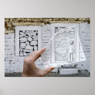 Póster Lápiz contra la cámara - sueño del niño