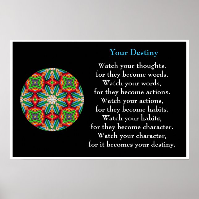 Póster Lápiz de color - Poster de destino Kaleidoscópico (Frente)