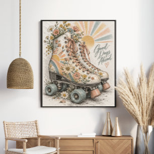 Póster Lápiz de Grafito de Calabaza de Gato Negro Vintage