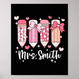Póster Lápiz del Día de San Valentín de la Profesora Sra.