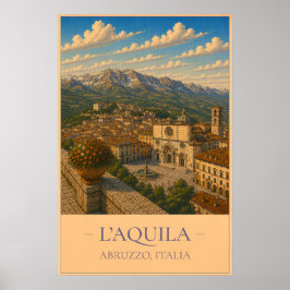 Póster L'Aquila, Italy – Vintage Travel Poster