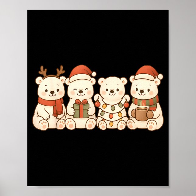 Póster Lar Bears Kids Boys Girls Christmas Lar Bears  (Frente)