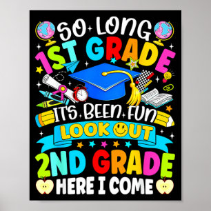 Póster Larga 1ª grado ha sido divertido cuidado 2º grado 