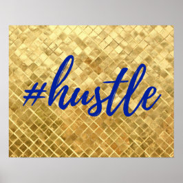 Póster Large Gold Foil Effect Hustle Poster