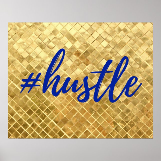 Póster Large Gold Foil Effect Hustle Poster (Frente)
