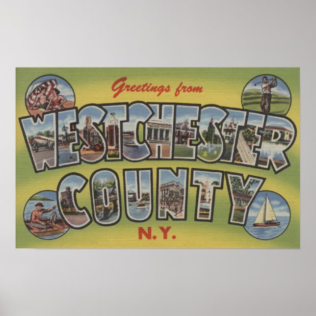 Póster Large Letter Scenes - Westchester County, NY (Frente)