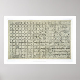 Póster Large plaque with ideographic writing from the Tem
