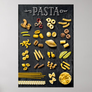 Póster Large selection of pasta