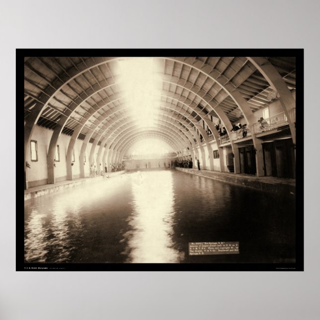 Póster Largest Plunge Bath in Hot Springs SD 1891 (Frente)