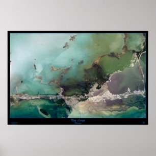 Póster Largo dominante, poster del satélite de la Florid