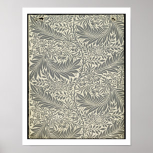 Póster Larkspur, diseño del papel pintado, 1872