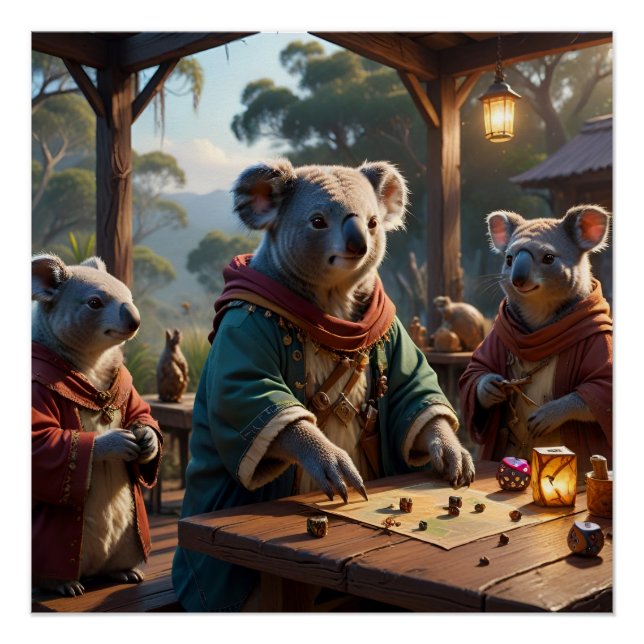 Póster LARPing Koalas (Anverso)