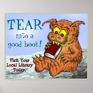 Póster ¡LÁRRATE a un buen libro!