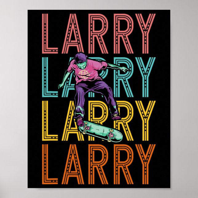 Póster Larry Custom Skateboarding Hob  (Frente)
