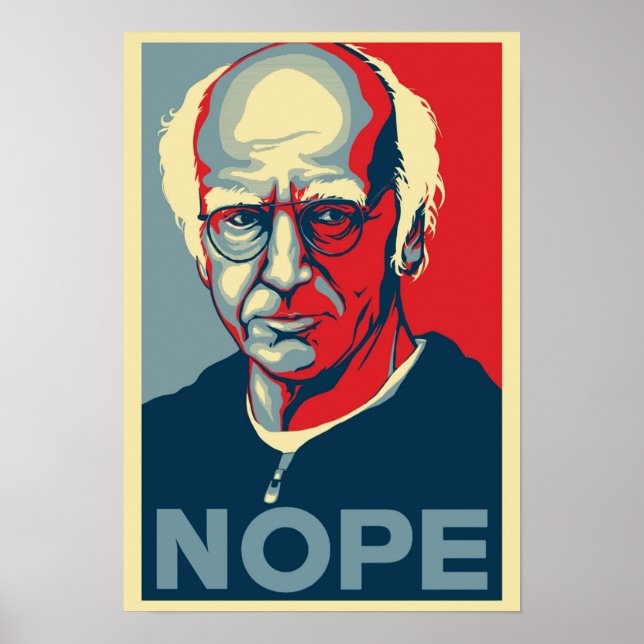 Póster Larry David NOPE (Frente)