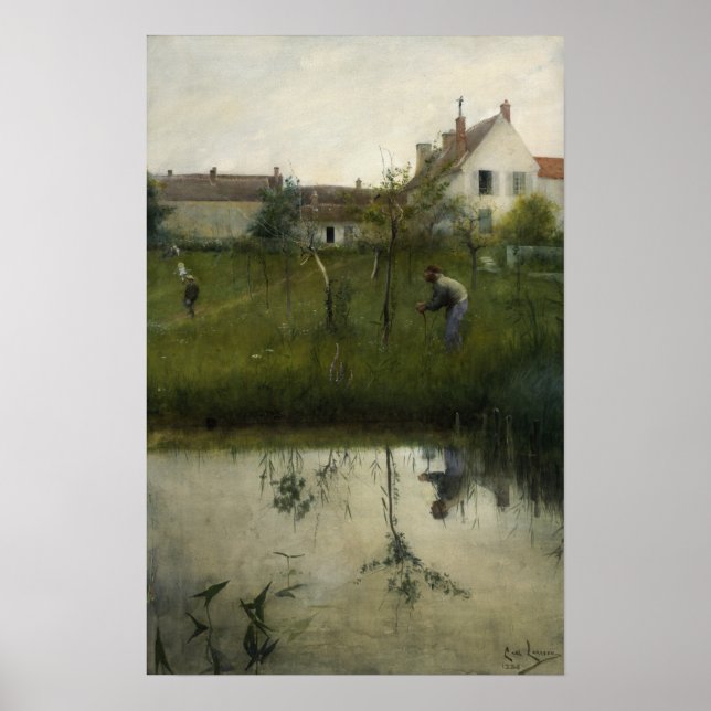 Póster Larsson - El Viejo Y El Jardín De La Guardería (Frente)