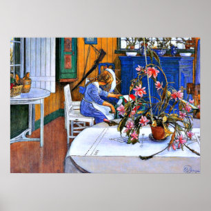 Póster Larsson: Interior con un Cactus