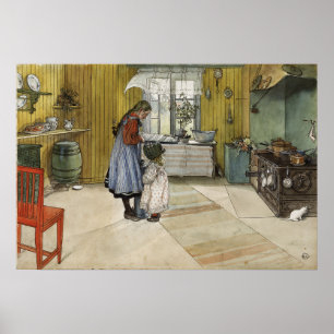 Póster Larsson - La Cocina (De Un Hogar)